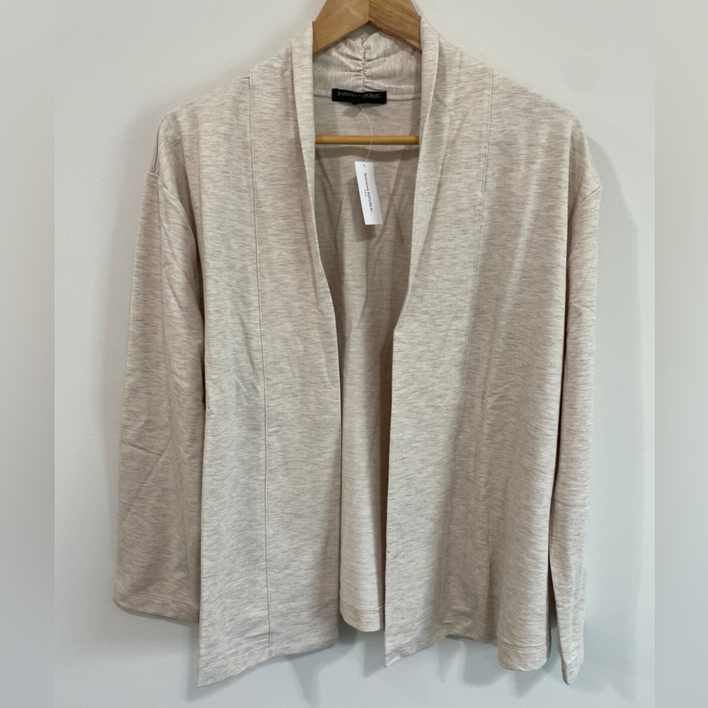 Banana Republic Women's Cream Open Front Cardigan